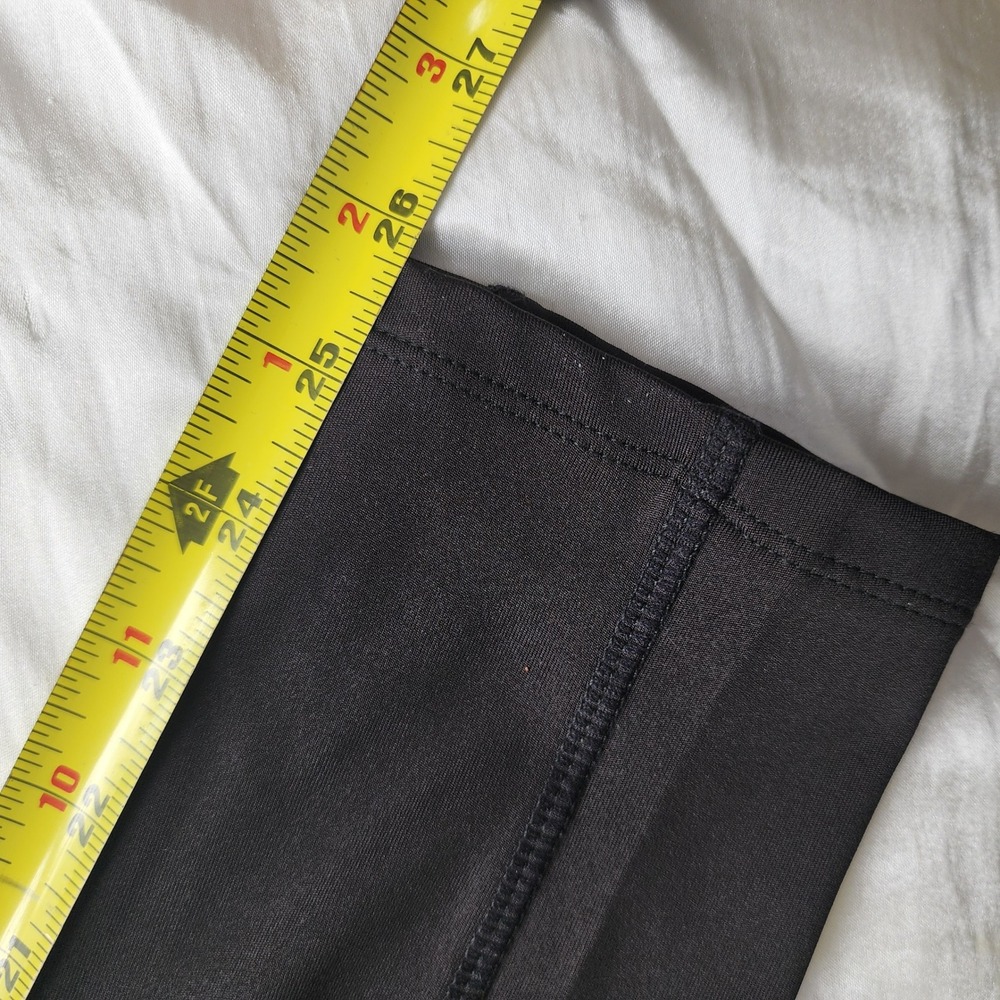 NYL Sport Womens Black High Waisted Athletic Leggings Pockets Size M yoga gym - Picture 6 of 7